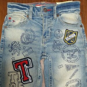 Tommy Hilfiger Blue Straight Jeans with Distressed Details